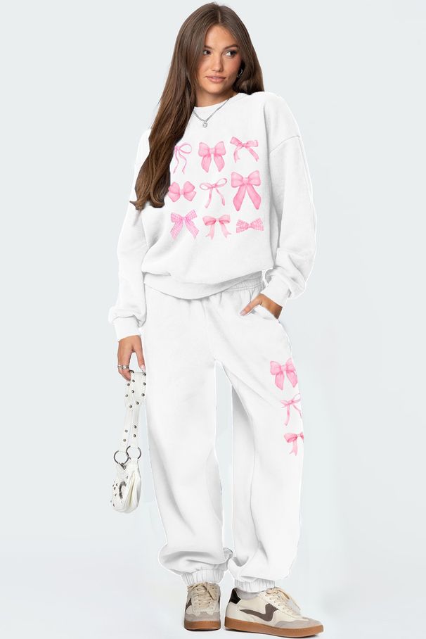 Women's Oversized Hoodie & Wide-Leg Pants Set - Thickened Long Sleeve Casual Outfit (Grey/Blue/Light Blue/White, S-XL)_ecoleips.com