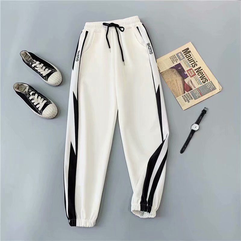 Women's Clothing Sports Pants Women's Pants Thin Spring And Autumn New Large Size Fat Mm Loose Leg Straight High Waist Casual Pants_ecoleips.com