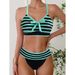 Women's Slimming Bikini Swimsuit – Sexy Two-Piece Swimwear, High-Waisted & Push-Up Design, Comfortable Nylon Blend For Beach & Pool_ecoleips.com