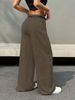 Summer High-Waisted A-Line Straight Leg Pants For Women Trendy Fashion Cool Loose Fit Slimming Casual Suit Pants_ecoleips.com
