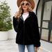 girl F0586 Cross-Border European And American Fashion Casual Autumn Winter New Women's Zipper Hooded Short Jacket_ecoleips.com