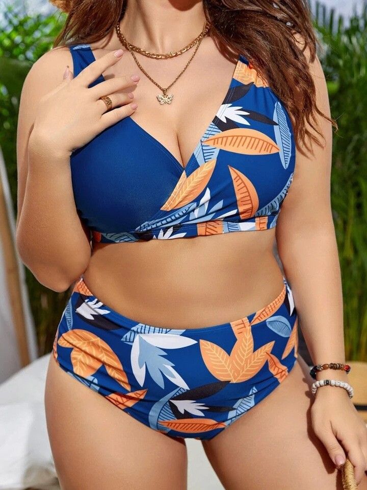 Women's Clothing Hot Girl Floral Gathered Sexy Bikini Suit Swimsuit_ecoleips.com