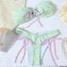 2026 Women's Cute Printed Bikini Swimsuit Regular Size Polyester Nylon Spring/Summer Vacation Sexy Style Huludao_ecoleips.com