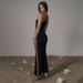 Sexy Elegant Women Bodycon Dress Asymmetric One‑Shoulder Design Open Back Patchwork Details Fashion Slimming Tight Party Dress_ecoleips.com