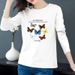 Long-Sleeved T-Shirt For Women 2026 Autumn Korean Edition, Loose Plus-Size, Printed Long-Sleeved Top T-Shirt For Middle-_ecoleips.com