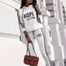 Women's English Letter Print Hoodie Set Trendy Spring Autumn Fashion Casual Comfortable Two-Piece Ensemble_ecoleips.com