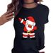Wholesale Cross-border Hot-selling Christmas-themed Clothing: Merry Christmas Tree, Santa Claus, Short-sleeved Plus-size_ecoleips.com