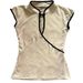Women's Slim Fit Short Sleeve Top Y2K Temperament Fashion Chinese Knot Collar New Chinese Style European American Cross Border_ecoleips.com