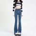 Women's Clothing Plush Jeans Autumn And Winter Flared Jeans Autumn And Winter High Waist High Elastic Plush Flared Horseshoe Pants_ecoleips.com