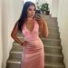 Ins Style Hot Selling New Fashionable And Sexy V-Neck Strap Backless Long Skirt Slim Satin Dress_ecoleips.com