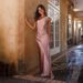 K Temperament Slim Fit One Shoulder Socialite Style Slit Sexy Dress For Women_ecoleips.com