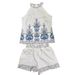 Women's Clothing New Women Summer Set Floral Print Top And Shorts 2 Piece Set_ecoleips.com
