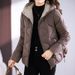 Short 2025 New Fashionable Glossy Slim Lightweight Hooded Coat Women's Cotton Padded Jacket_ecoleips.com