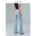 Retro High-Waisted Flared Jeans for Women Versatile All-Season Colors Four-Way Stretch Slim Fit Hip Lifting Spring Style Size 26_ecoleips.com