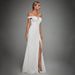 Cross-Border Aura Off-Shoulder V-Neck Slim Light Wedding Dress Travel Shoot Toasting Long Gown Wholesale_ecoleips.com
