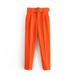 Women's High-Waisted Straight Leg Pants With Belt - Slim Fit Cropped Ankle Pants - Stretchy Polyester Casual Trousers For Daily Wear_ecoleips.com