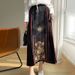Heavy Embroidery New Chinese-style National-style Women's High-waisted A-line Mid-length Satin Jacquard Horsehair Skirt_ecoleips.com