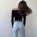 Elegant Off-Shoulder Pleated Slim Bodysuit Solid Color For Commuter Women's Jumpsuits & Rompers_ecoleips.com
