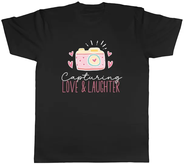 Women's T-Shirts Photography Capturing Love & Laughter Camera Mens T-Shirt Tee Gift Top_ecoleips.com