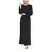 In Stock Cross-Border Muslim Clothing Middle Eastern Abaya Spring Summer Solid Color Puff Sleeve Belted Dress Sweet And_ecoleips.com