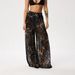 Women's High-Waisted Flowy Chiffon Pants – Sexy & Comfortable Wide-Leg Lounge Pants For Summer – Trendy Print & Lightweight Fabric_ecoleips.com