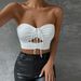 Summer Drawstring Camisole Women's Sexy Hollow Out Ultra Short Female Base Layer Tube Top European And American Style_ecoleips.com