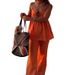 2025 Style Elegant Commuter Strap Long Pants Loose Solid Color Casual Women's Fashion Set_ecoleips.com
