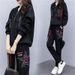 Women's Clothing Plus Size Women's Loose Hooded Printed Sports Suit Set Casual Two Piece Set Style Spring Autumn_ecoleips.com