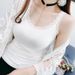 Summer Sleeveless Women Tank Top With Lace Top Red Inside Wear Lace Camisoles Loose Underwear Womens Clothing Vest_ecoleips.com