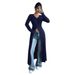 European And American Cross-border 2026 Autumn New Solid Color Long Button Cardigan Long-sleeve Slim-fit Top For_ecoleips.com