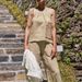 Aria Basics Aria Basics Clearance Sale: European And American Style Halter Neck Tank Top, French Pure Linen, Elegant Commuting Versatile_ecoleips.com
