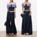 April 5th New WESTAYONE Off-Shoulder Top Women's College Style Set Casual Straight Wide-Leg Pants_ecoleips.com
