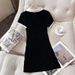 Plus Size Girl Outfit Women's New Summer Versatile Slimming Color Block Design Tummy Covering Dress_ecoleips.com