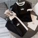 American Style Women's Summer Casual Crown Print T-Shirt And Sweatpants Set Simple Short Sleeve Clothing For Spring Autumn_ecoleips.com