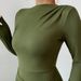 Women's Clothing Slim Fit Long Sleeved Bodycon Dress American Style Solid Color Knitted Elastic Skirt For Women Autumn_ecoleips.com