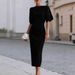 Women's Clothing Elegant Slimming Midi Dress For Women Slim Fit Casual Dress For Women For Formal & Casual For Women_ecoleips.com
