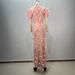 Women's Clothing New Pink Fashion Design Halter Neck Hollow Ruffled One Shoulder Feather Sequins Beaded Diamond Evening Dress_ecoleips.com
