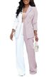 Women Niche Design Contrast Color Button Long Sleeve Suit Jacket Slim Loose Spring New Suit Sets_ecoleips.com
