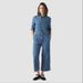 New Women's Slim Fit Collared Jumpsuit Casual Straight Leg Denim Fashionable Cross Border European American Style 2026_ecoleips.com