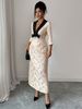Elegant Short Sleeve Qipao Bodycon Dress – Women’s Slim Fit Cheongsam (Breathable & Stretchy) – Fall/Winter Fashion_ecoleips.com