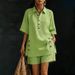 Women's Autumn Summer Short Sleeve Shirt And Loose Pants Two Piece Set Casual Comfortable Fashion Outfit_ecoleips.com