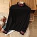 A Winter And Autumn-Style Retro, Artistic Embroidery Top With High Collar And Made Of Warm Polyester Fabric Perfect As_ecoleips.com