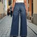 Plus Size Vintage Washed Button Fly Jeans - Mid Rise Relaxed Fit Stretch Denim Pants For Women (Medium Blue, 1XL-4XL)_ecoleips.com