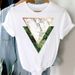 Cross-border Women's Top With Geometric Pattern, Short-sleeved Loose Plus-size T-shirt For Women_ecoleips.com