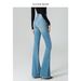 Retro High-Waisted Flared Jeans for Women Versatile All-Season Colors Four-Way Stretch Slim Fit Hip Lifting Spring Style Size 26_ecoleips.com