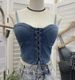 Women's Clothing Real Shot With Chest Pads And Adjustable Shoulder Straps Outer Wear Denim Vest With Bow Tie Short Sling Tube Top_ecoleips.com
