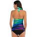 Women's Clothing Bikini Swimsuit Sexy Swimsuit Gradient Print Halter Neck Split Swimsuit Female_ecoleips.com