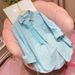 Women’s Clothing Colorful Candy Pocket Turn Sleeve Hot Diamond Shirt For Women Spring And Summer New Style_ecoleips.com