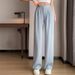 Women's Clothing Wide Leg Pants Loose Drape High Waist Black Trousers Spring And Autumn Suit Narrow Straight Casual Mopping Trousers_ecoleips.com