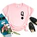 Eurean And American Cross-border Foreign Trade Women's Clothing, Simple Letter Print Round-neck Short-sleeve T-shirt_ecoleips.com